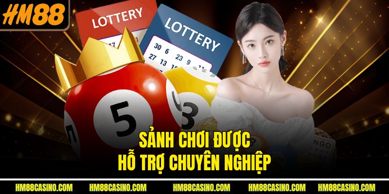 Sảnh chơi được hỗ trợ chuyên nghiệp